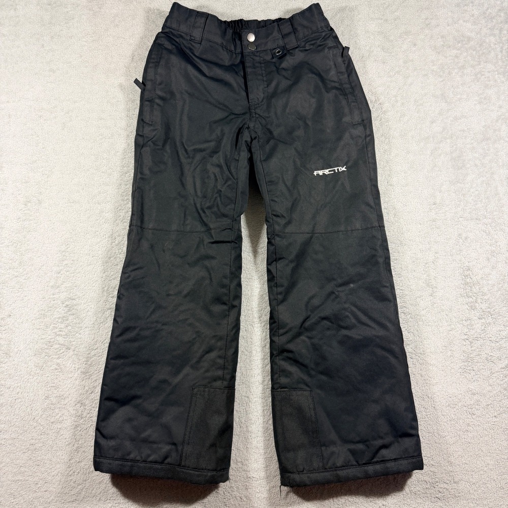 Arctix Snow Pants Youth Small Black Insulated Winter Ski Bibs 1110